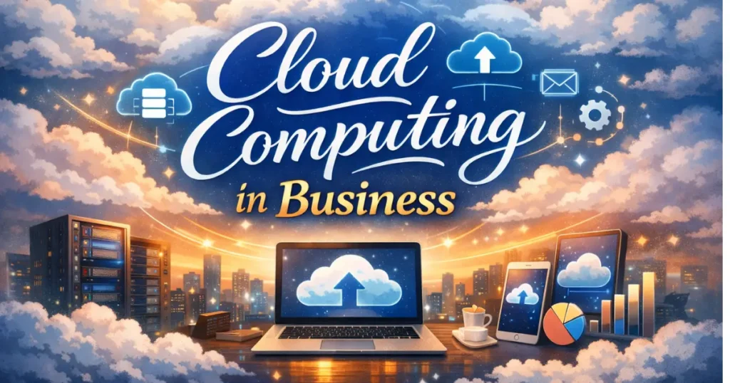 how cloud computing in business works diagram